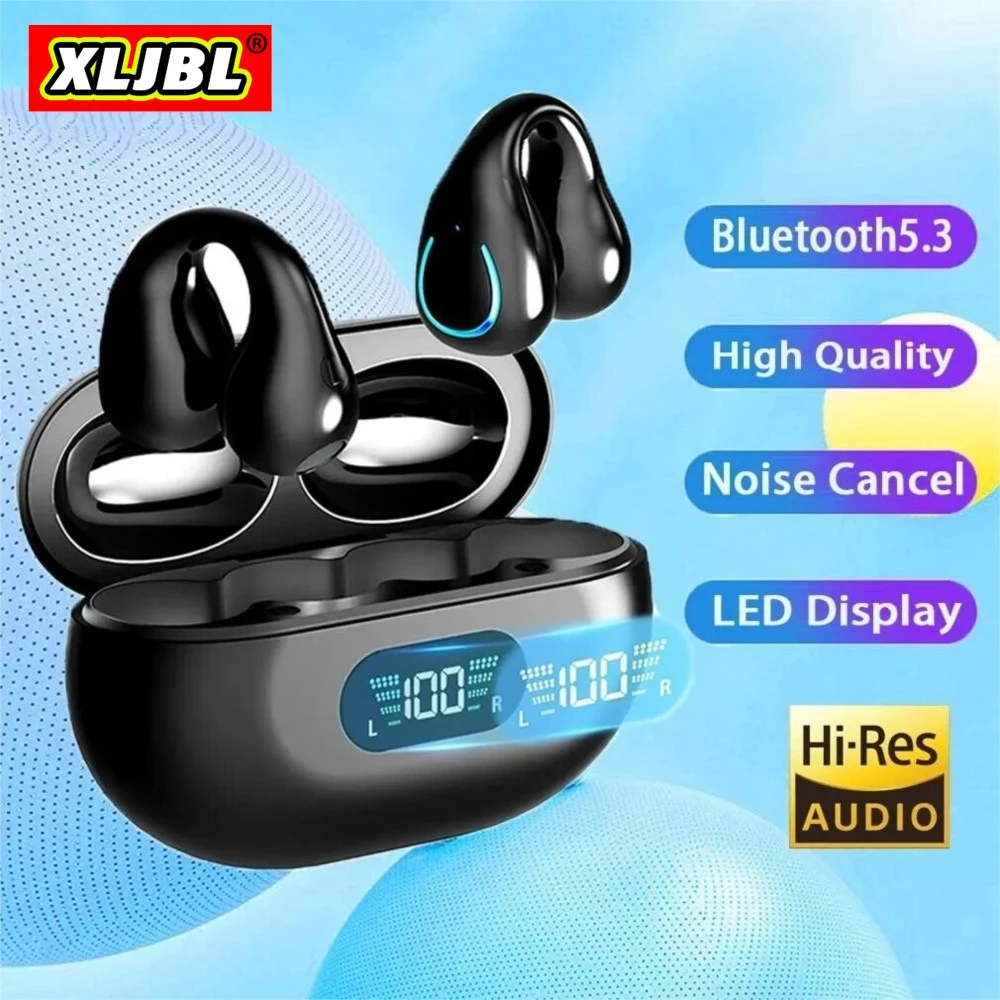 

Ear pods Wireless headset Ear Clip Bone Conduction Headphone Bluetooth Earbuds Air Earhook Sport Earphone for audio phones