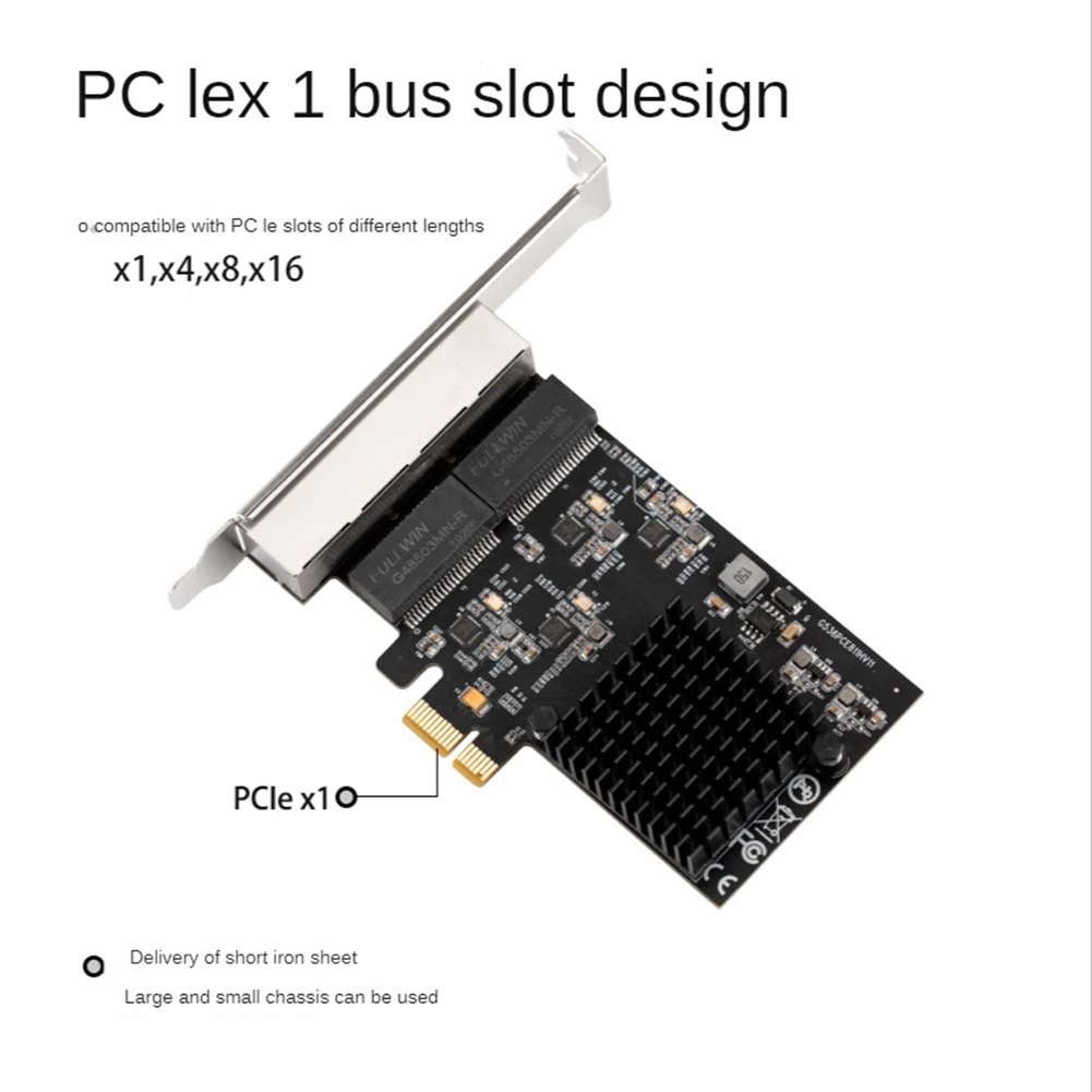 Imagem -06 - Iocrest-placa de Rede Quad Server Gigabit Ethernet Jogo com Fio Nic 1g Portas Pcie Rj45 Lan 10 Mbps 100 Mbps 1000 Mbps 2500mbps Chip 8111h