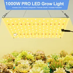 풀 스펙트럼 QBZ 1000W 281B 조도 조절 양자 LED 성장 조명, 실내 식물 온실 성장 텐트용, 3000K 3500K IR