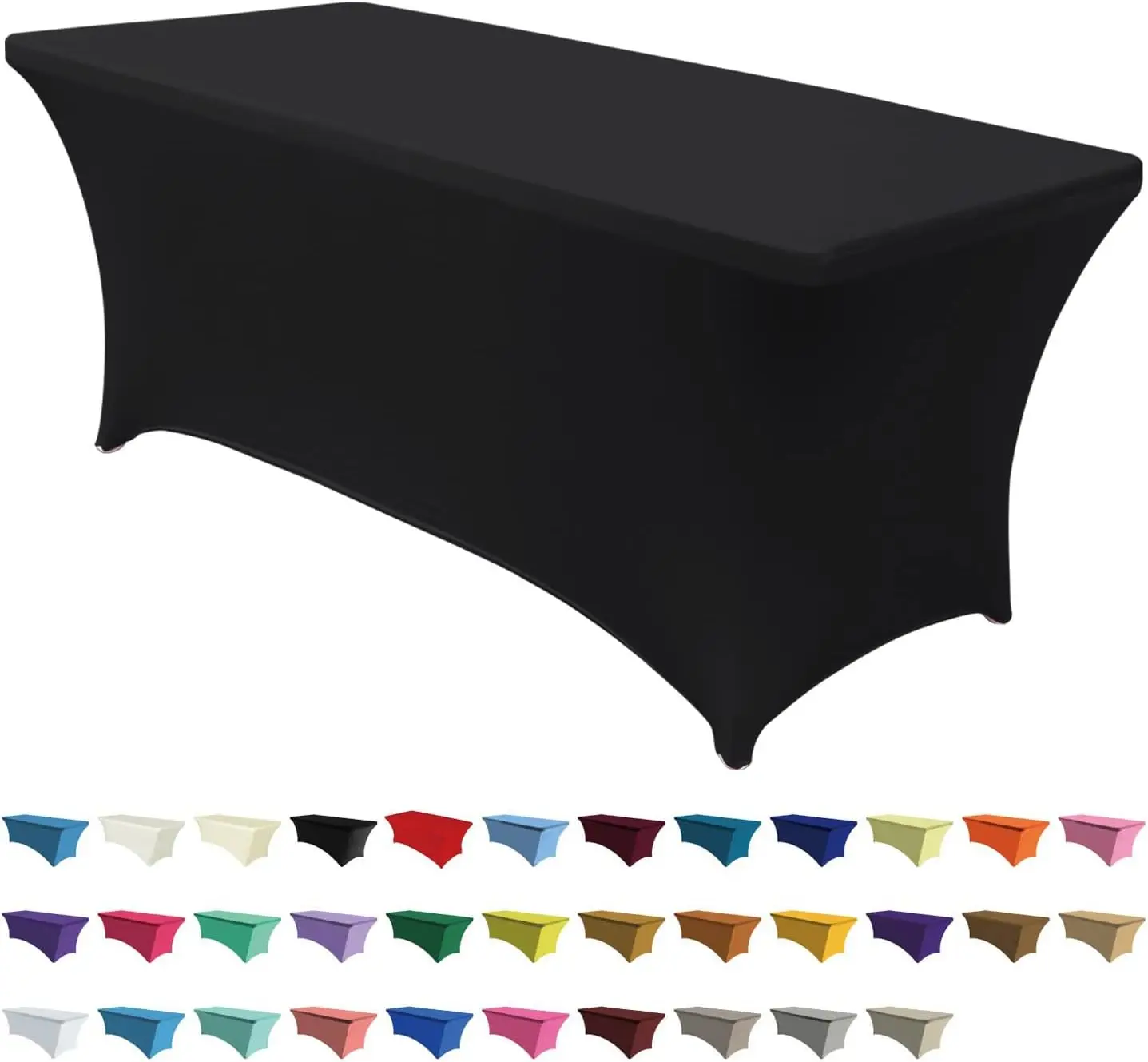 Tablecloths for 6 ft Home Rectangular Table Fitted Stretch Table Cover Polyester Tablecover Lash Bed Cover LQSB001