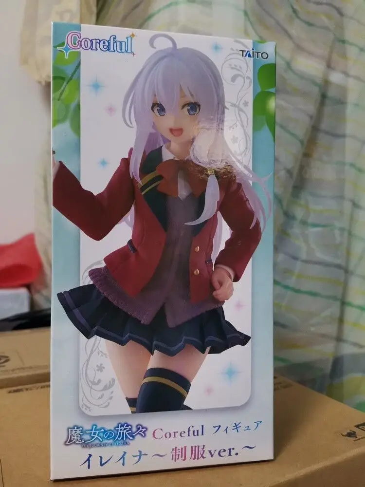 Caliente genuino bruja errante el viaje de Elaina Anime juguete Elaina figura modelo adorno de escritorio chica uniforme escolar modelo regalo