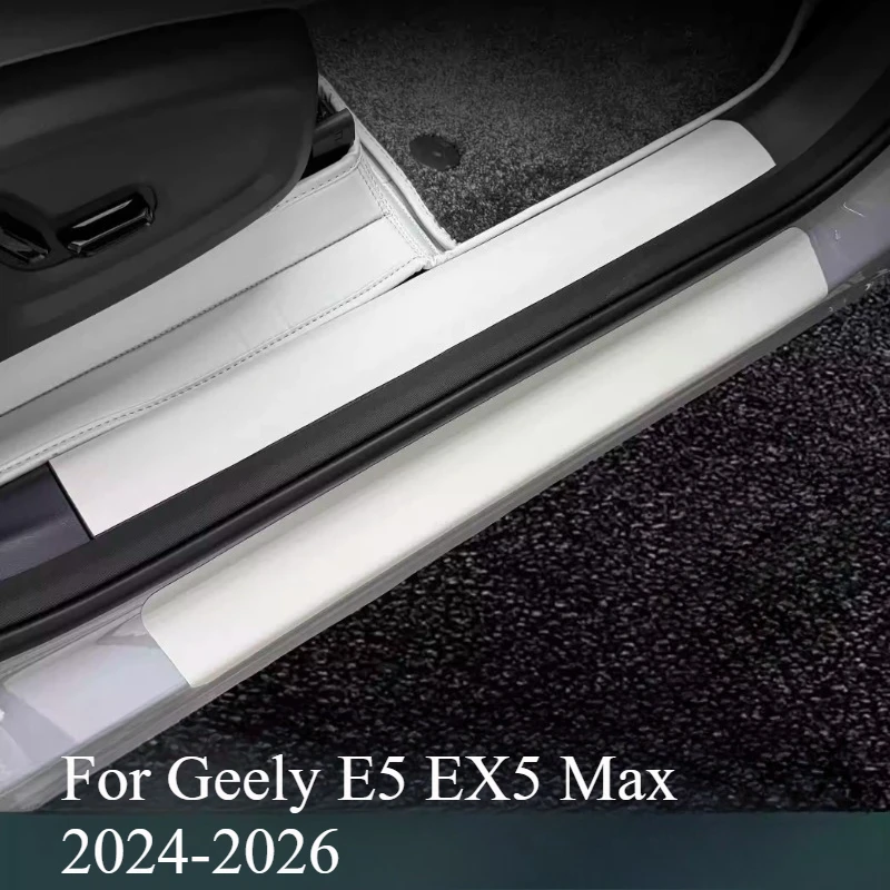 

Для Geely E5 EX5 Max 2024-2026: Кожаные накладки на пороги + защитные полосы для передних и задних дверей