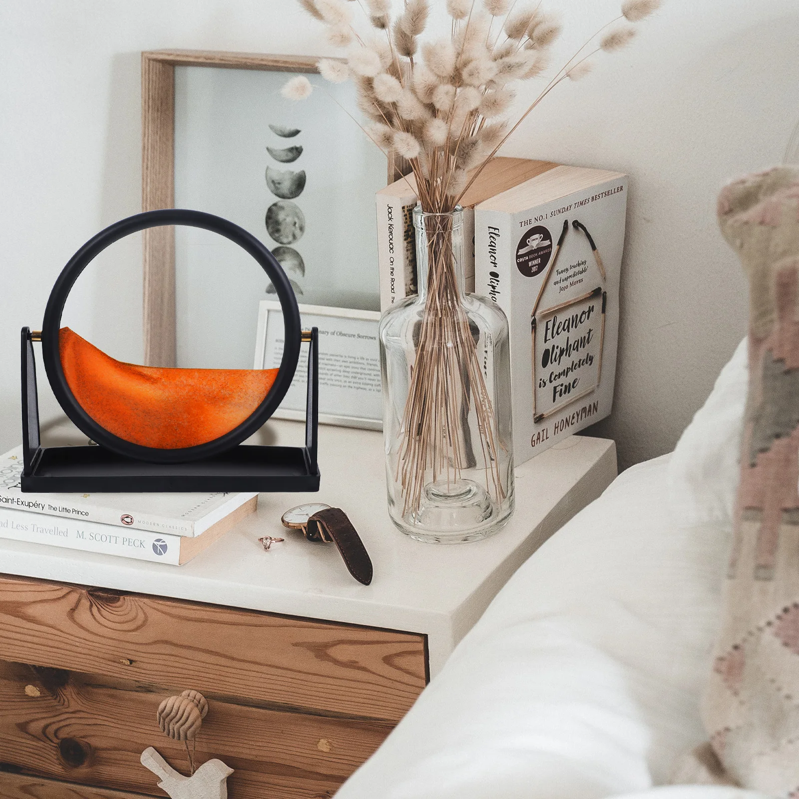 تتحرك الرمال ديكور فني ثلاثية الأبعاد الرمال المتحركة الساعة الرملية السائل Sandscape صورة سطح المكتب الإجهاد الإغاثة ديكور للمنزل مكتب #3