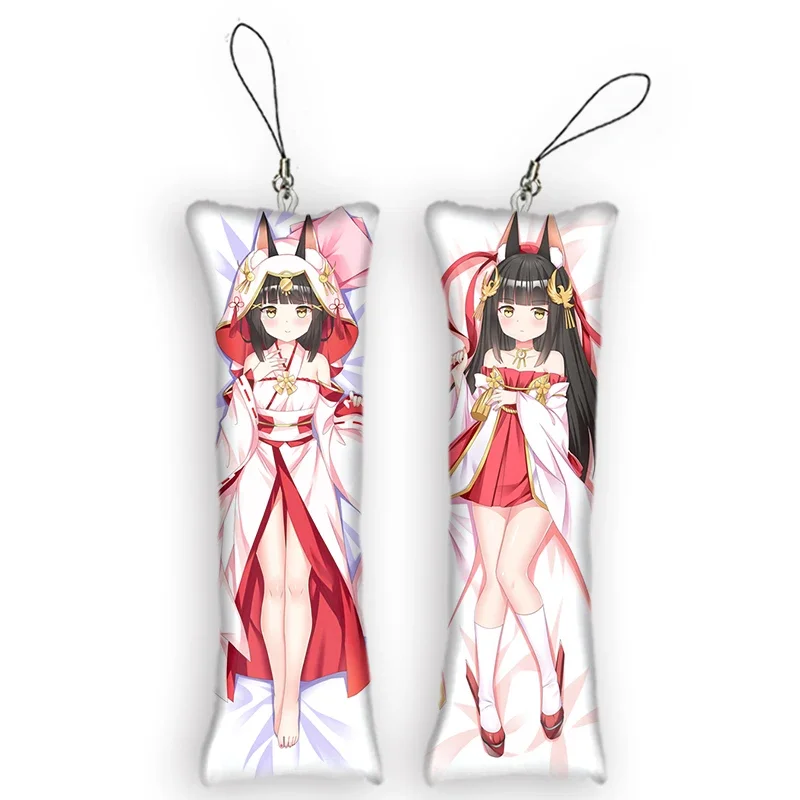 Beauty Azur Lane Mini Pendant Dakimakura Keychain Mini Anime Body Pendant Double Sided Cartoon Anime Keychain