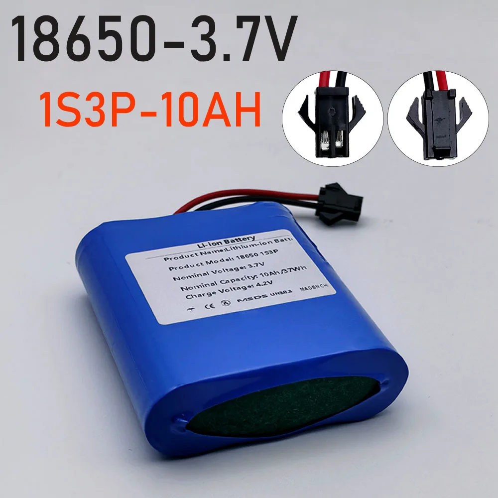 

2026 NEW INR18650 SM plug 100% Original 10000mAh/10AH 20A battery 1S3P 3.7V screwdriver battery 18650 battery pack