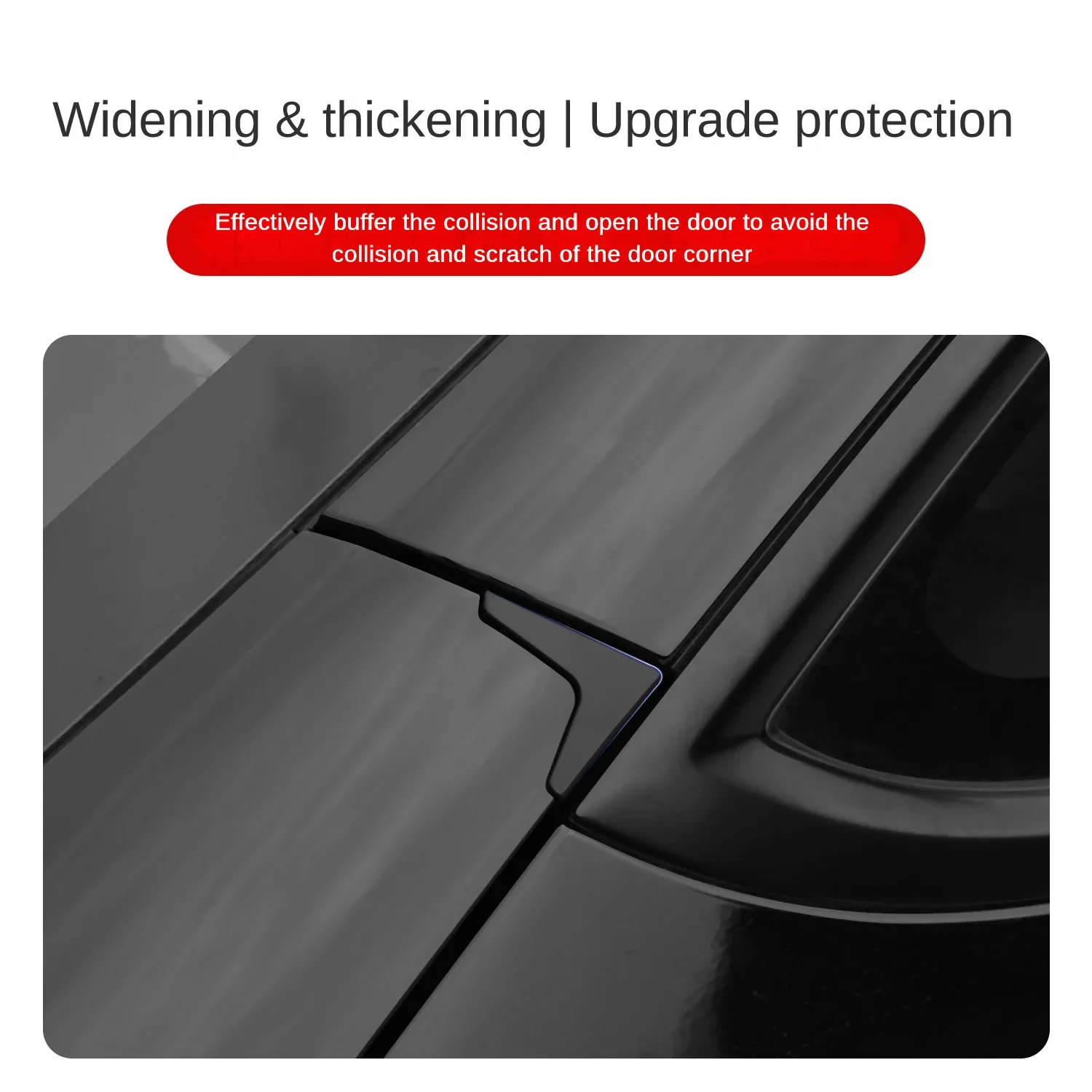 Cubierta protectora anticolisión para puerta trasera de Tesla, accesorios de TPE, piezas M3H, nuevo Modelo 3 Highland 2024