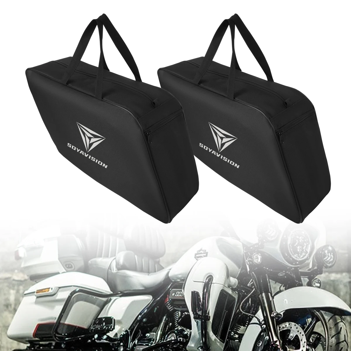 Motorcycle Saddlebags Tour Pack Soft Liners Rear Trunk Pannier Inner Bags For Harley Touring Models Honda GL1800 GL1500 GL1200
