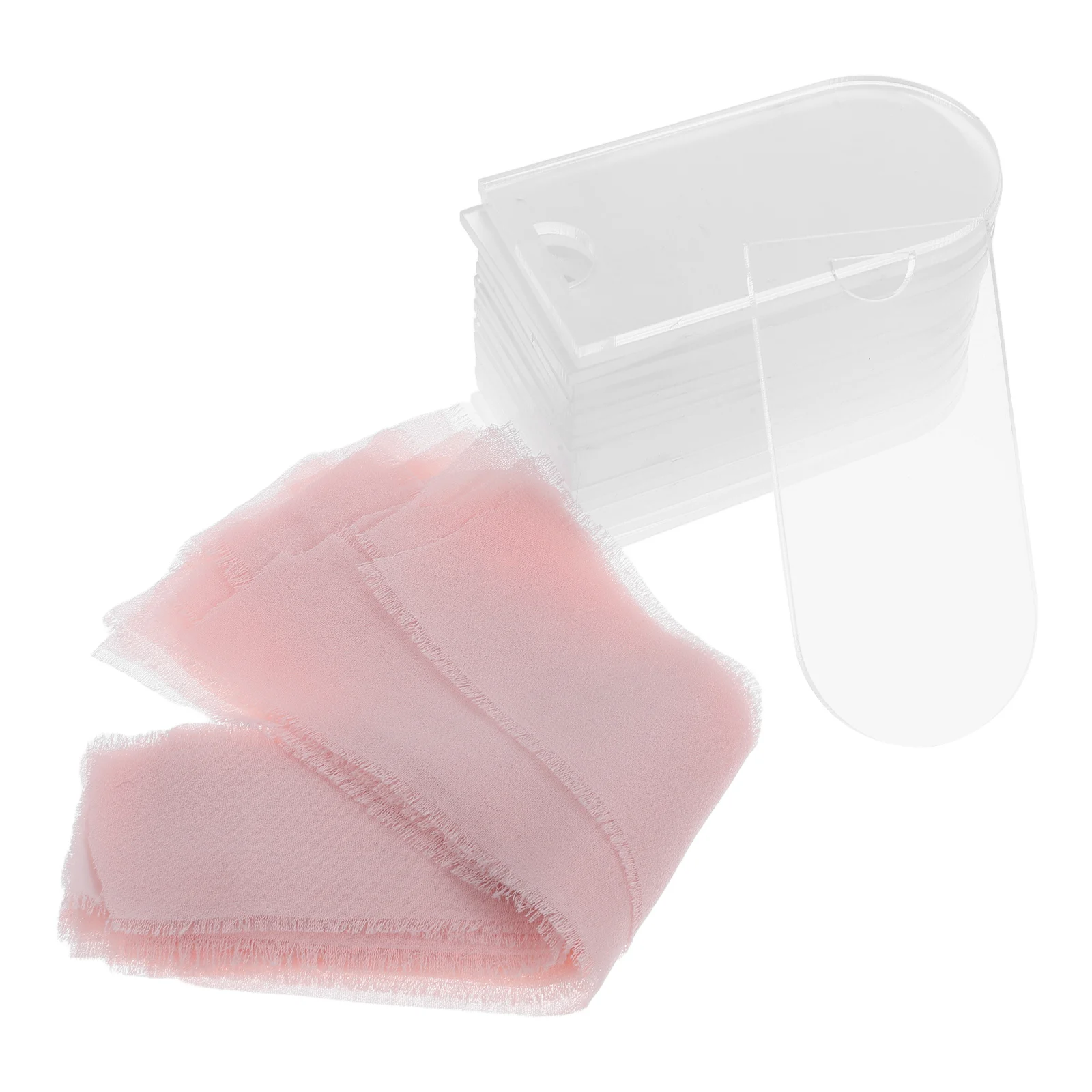 

20Pcs Arched Acrylic Place Cards Ribbon Wedding Table Settings Reserved Seat Name Tags Blank Arched Place Cards