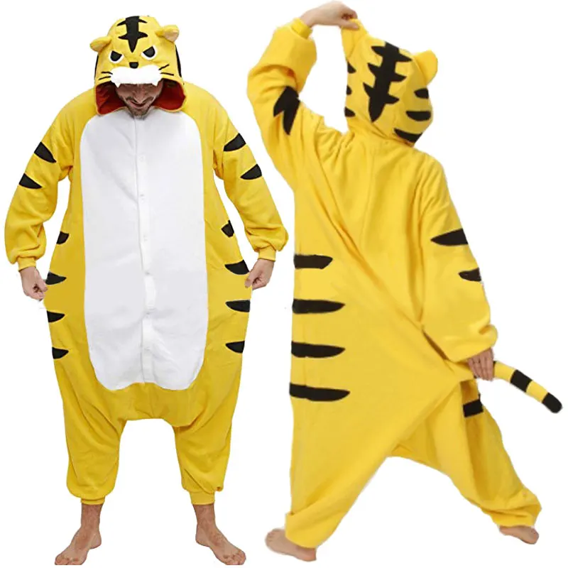 ชุดคอสเพลย์สัตว์สำหรับพ่อแม่ลูก ชุดการแสดง ชุดเสือการ์ตูนแบบชิ้นเดียว
