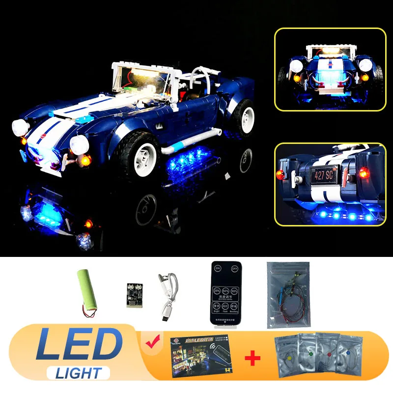

LED Light Kit For LEGO Shelby Cobra Toy Car 10357 Lamp DIY Christmas Gift (Not Include Building Blocks Bricks Kits Sets Model)