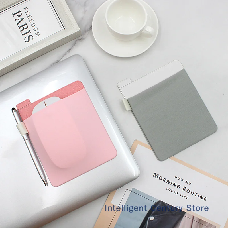 （In）Sticker Wallet Pouch External Adhesive Laptop Back Mouse Sleeve Digital Hard Drive Carrying Case Storage Cover Bag Pocket