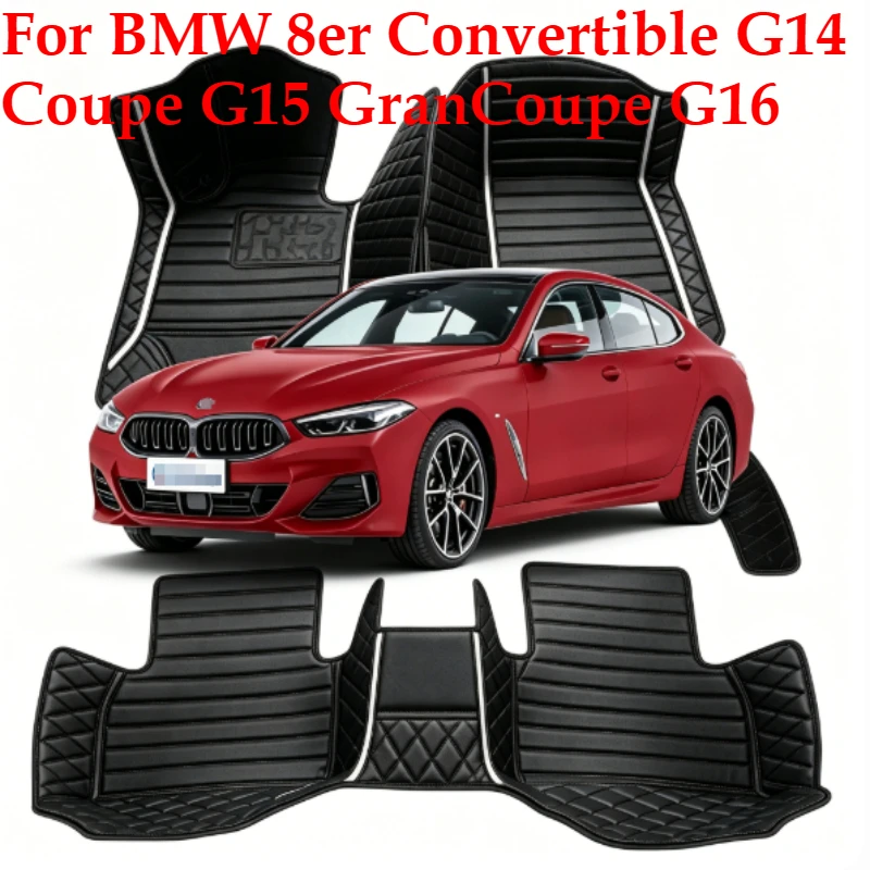 OMANE Custom Car Floor Mats For BMW 8series Convertible G14 Coupe G15 GranCoupe G16 Carpet Rugs Accessories Interior Waterproof