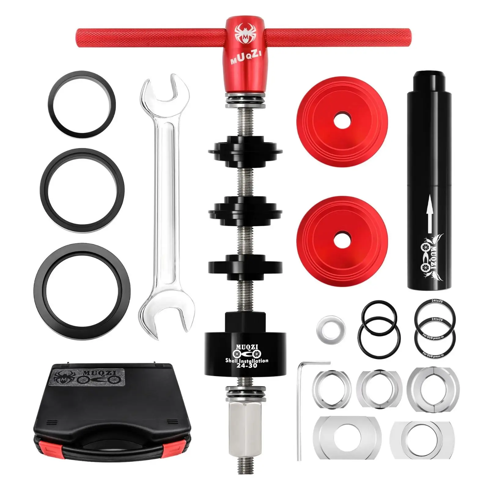 Professional Bicycle Bearing Press Tool Set for Bottom Bracket Cup Removal Install with Adapters Bike Workshop Kit