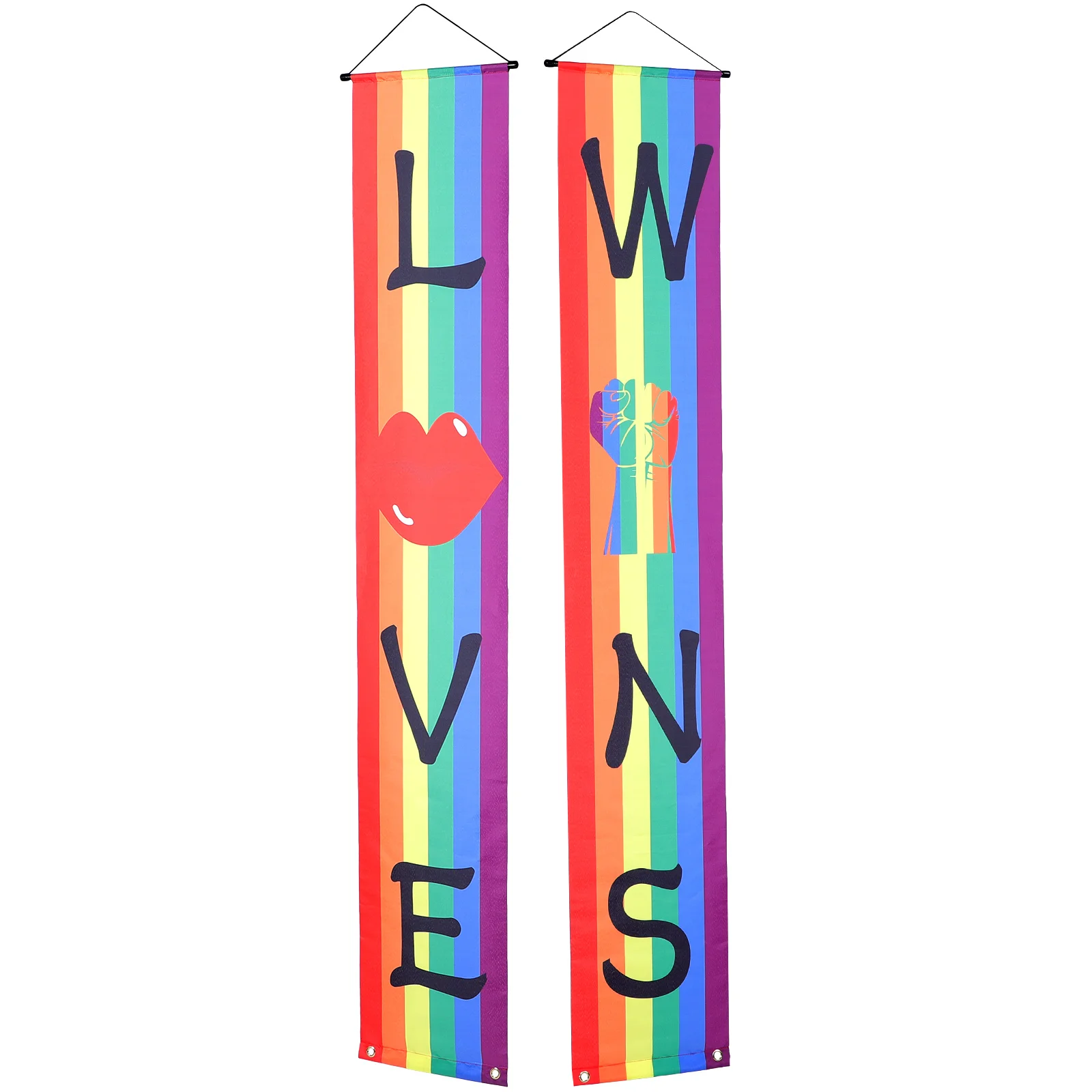

Decorations Pride Day Polyester Rainbow Porch Porch Sign Pride Day Decoration Hanging Wall Banner Welcome