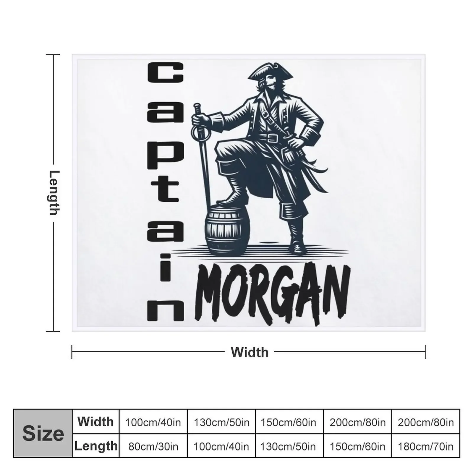 Captain Morgan Throw Blanket Plaid on the sofa Winter beds Sofa Retros Blankets