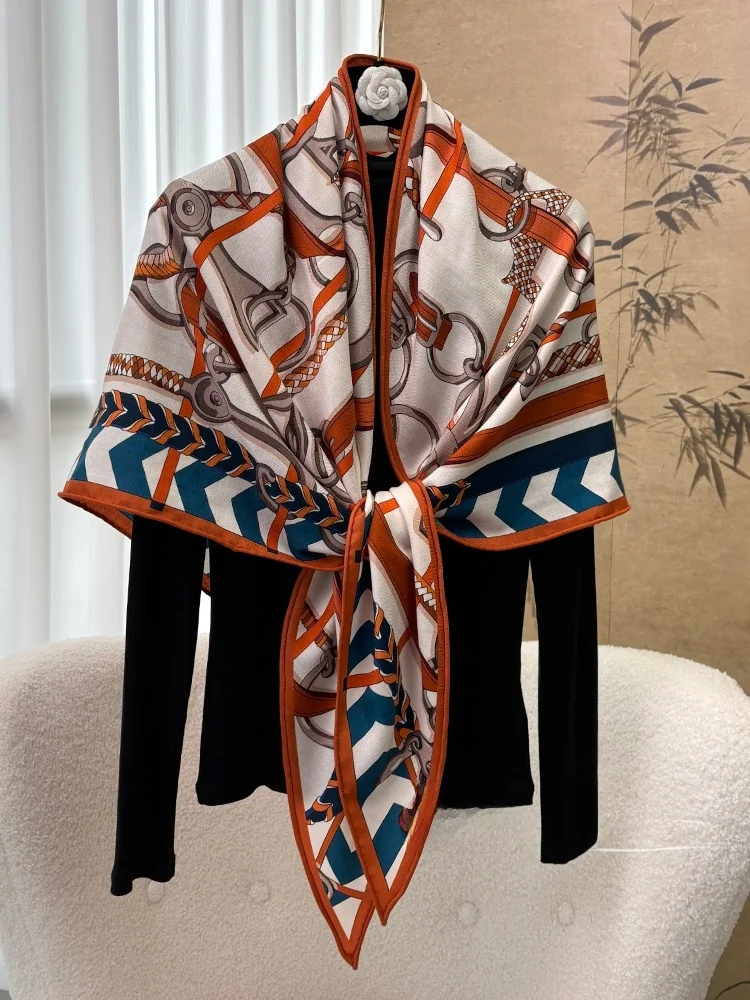 Echarpe-chale-en-laine-chaude-100-laine-avec-boucle-anneau-de-selle-et-blocs-de-couleurs-accessoire-de-mode-automne-hiver-pour-femme