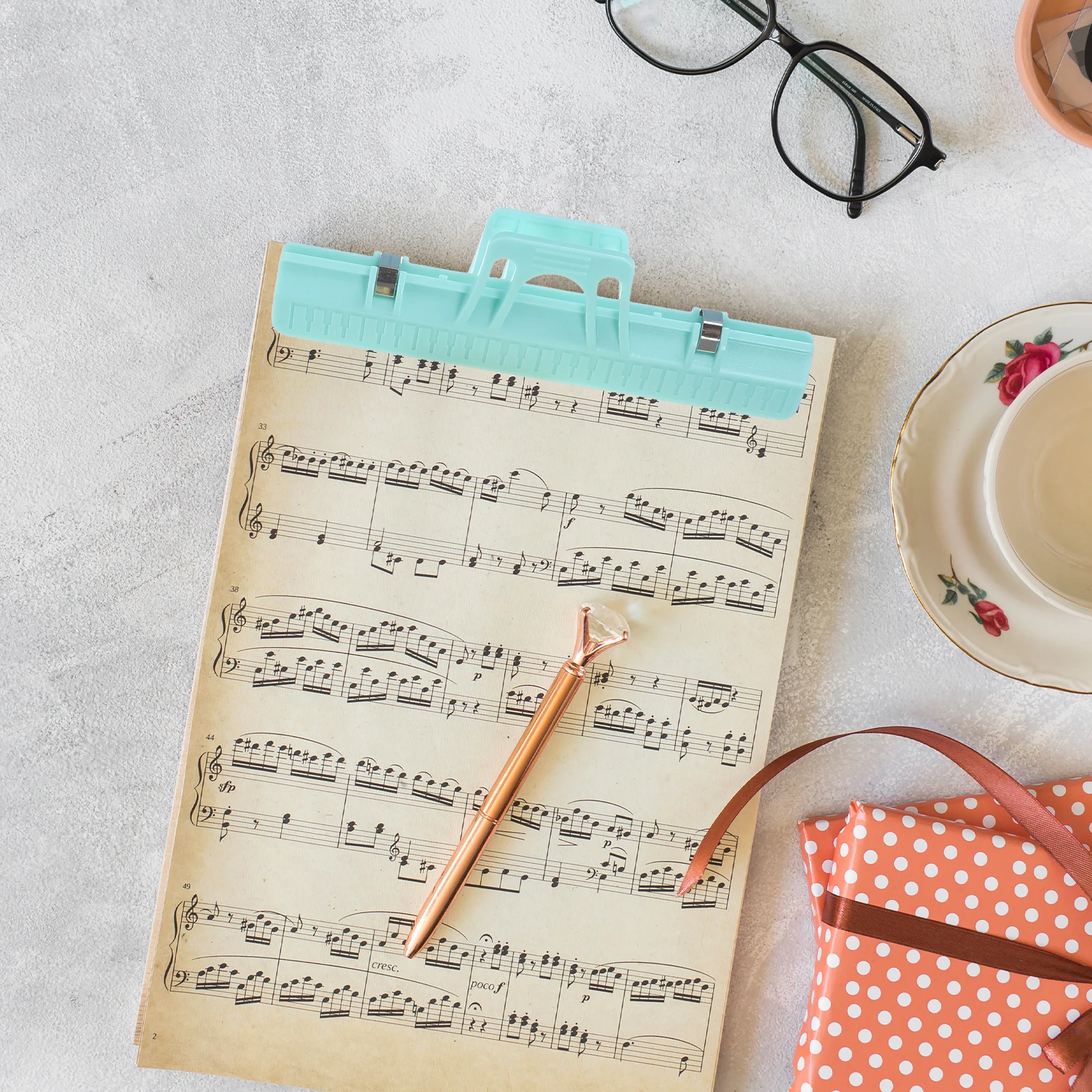 

5 Pcs Score Holder Note Book Clips Fancy Musical Strong Abs Page Supplies
