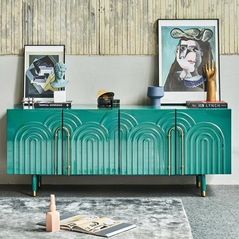 

Italian minimalist paint porch cabinet simple art surprise quiet wind side cabinet storage storage personality Internet