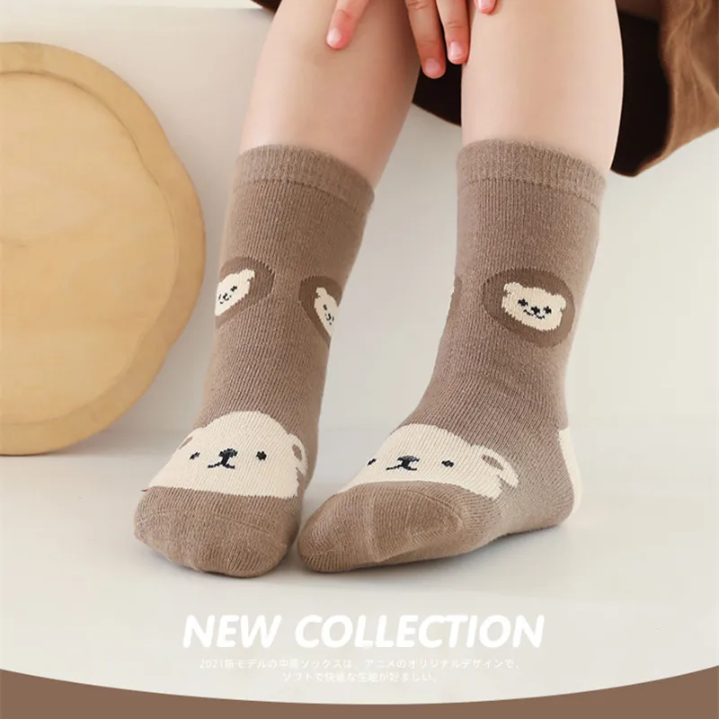 Chaussettes pour bébé de 1 à 12 ans, 5 paires/lot, en maille de coton, pour fille, pour nouveau-né, garçon, accessoires pour vêtements