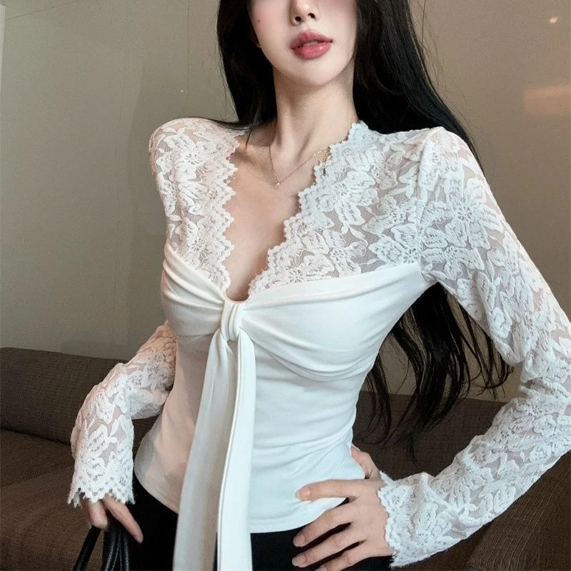 Y2K Lace 2 Pieces T…