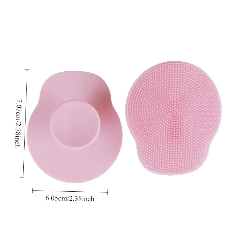 2pcs 소프트 실리콘 페이스 브러쉬 클렌저 및 마사지 수동 페이셜 클렌징 브러쉬 여성 남성을위한 엑스 폴리 에이 팅 실리콘 페이스
