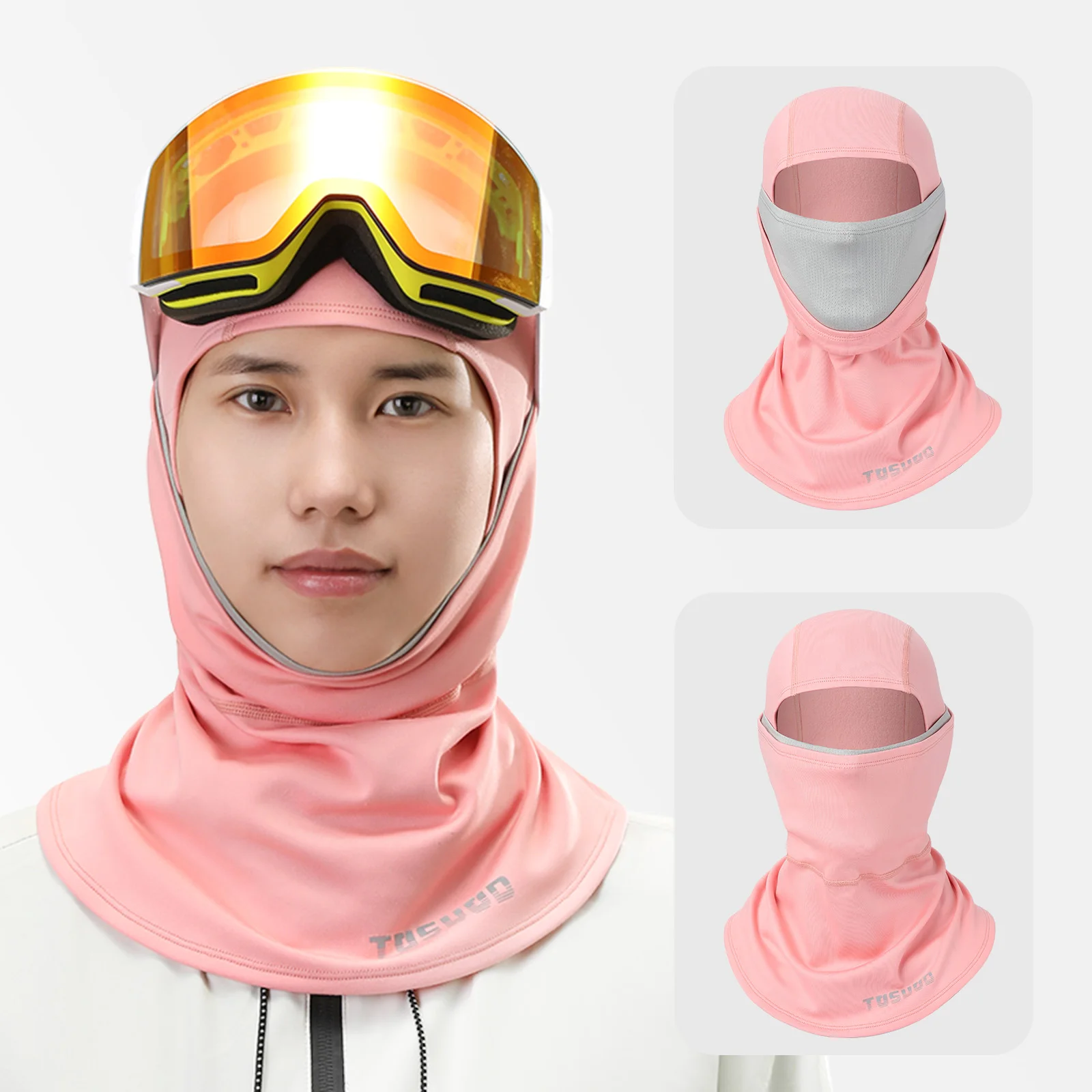 TOSUOD Winter Ski Gesichtsschal Gesichtsmaske Radfahren Skifahren Laufen Sport Training Sturmhaube Winderproof Motorradhelm Liner – Detail 4