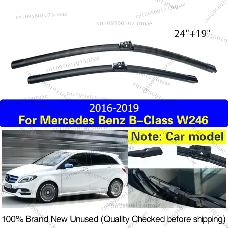 

For Mercedes Benz B-Class W246 2016 2017 2018 2019 Car Wiper Blades Front Window Windscreen Windshield 24"+19" Car Accessories
