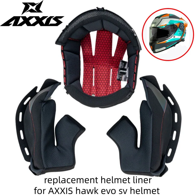 For AXXIS HAWK EVO SV Helmet Lining Replacement Original Lining S-XXL Size Capacete De Moto Cascos Para Moto Capacete