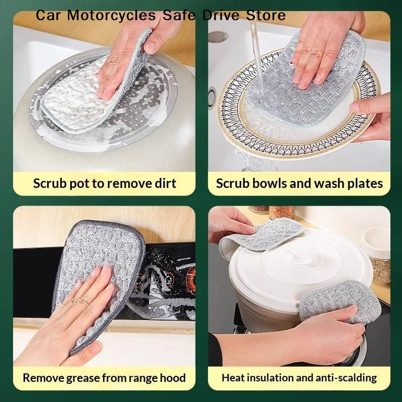 【CM】2026 New Generation Kitchen Cleaning Cloth Dishcloth Cleaning Pad Double-sided Silver Silk Cotton Thread Cleaning Cloth