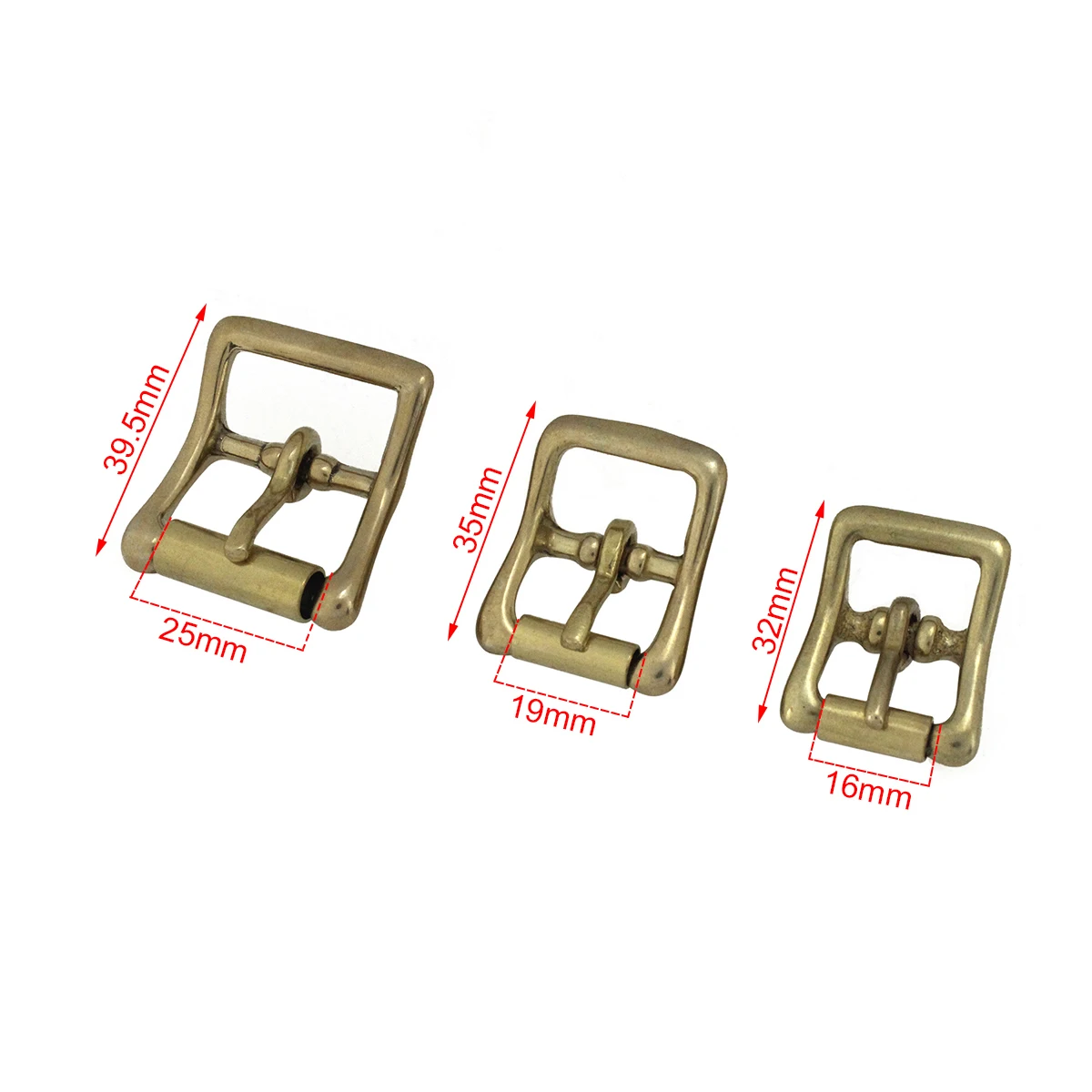 1pcs Solid Brass Roller Buckle Single Pin Middle Center Bar Buckle for Leather Craft Bag Belt Strap Halter Harness Leather Craft