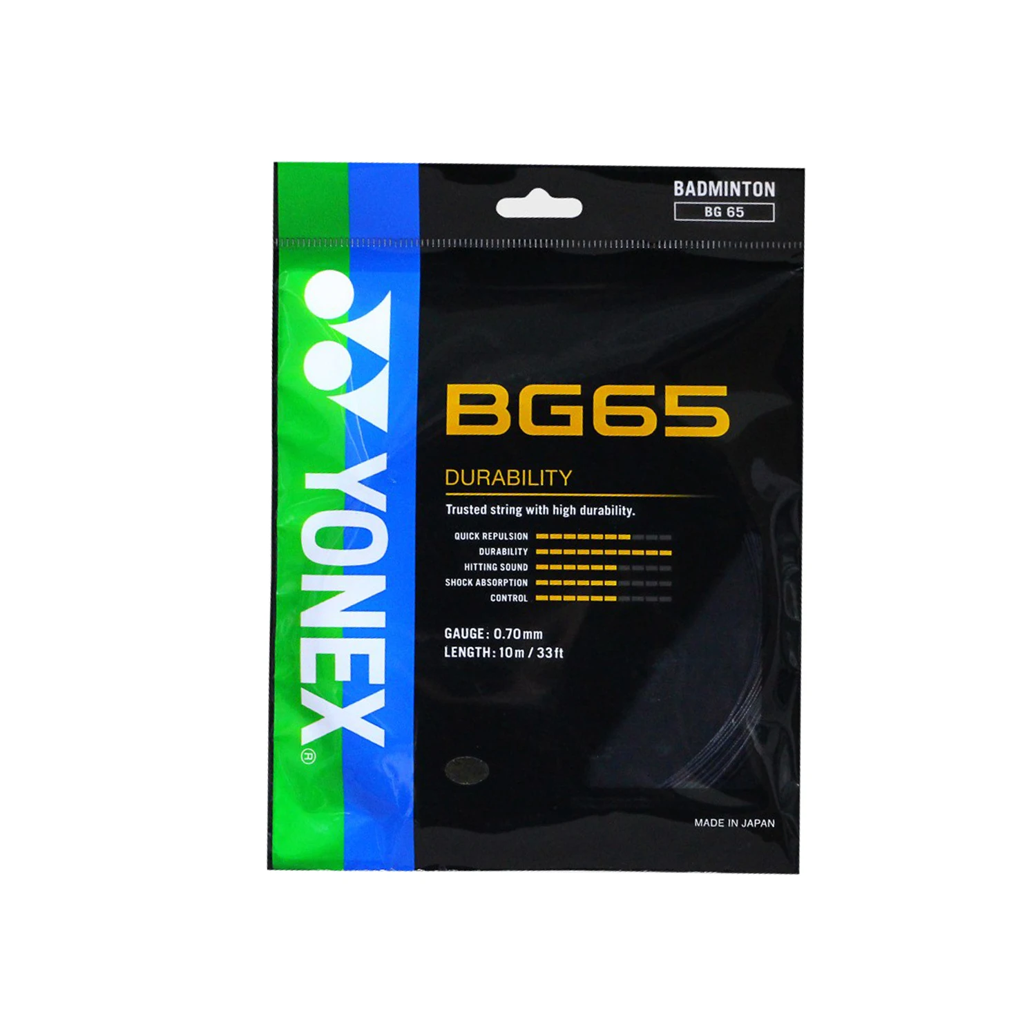 Yonex Badminton Saite BG65 Badminton Schläger Saite 0,7mm haltbare Badminton Saite