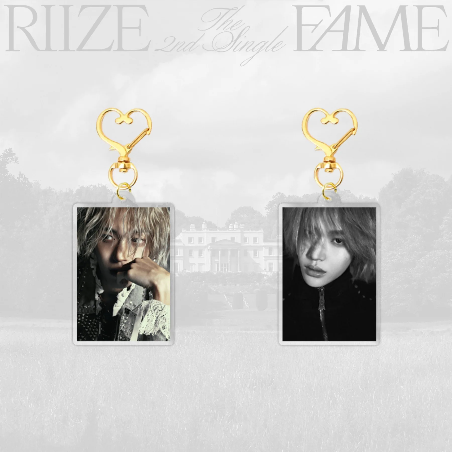 New Fashion RIIZE FAME Album Two Sides Photo Print Acrylic Keychains Shotaro Wonbin Anton Charm Figure Keyring Bag Key Pendant