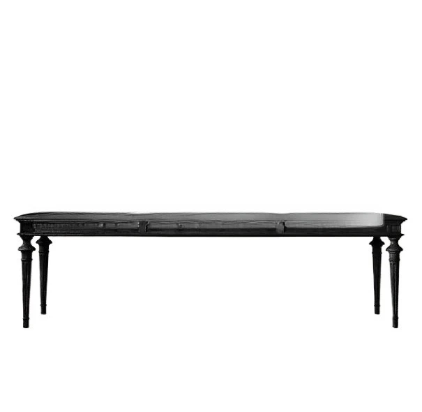 

American solid wood dining table, restaurant retro old oak, rectangular conference speaker table