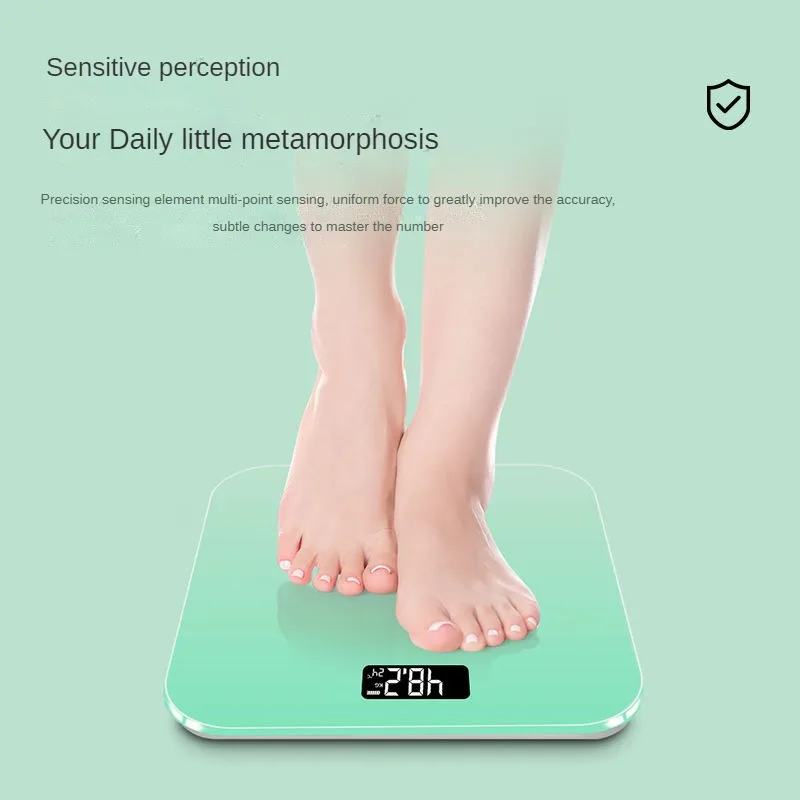 New Gradient Color Home Intelligent Electronic Scale LCD Display Charging Bluetooth Body Fat Body Scale Weight Scale