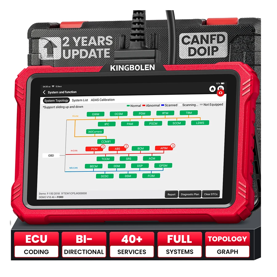 K10 Elite Full System Automotive Diagnostic Tools CANFD DOIP Topology Map ECU Coding OBD2 Scanner PK ThinkTool