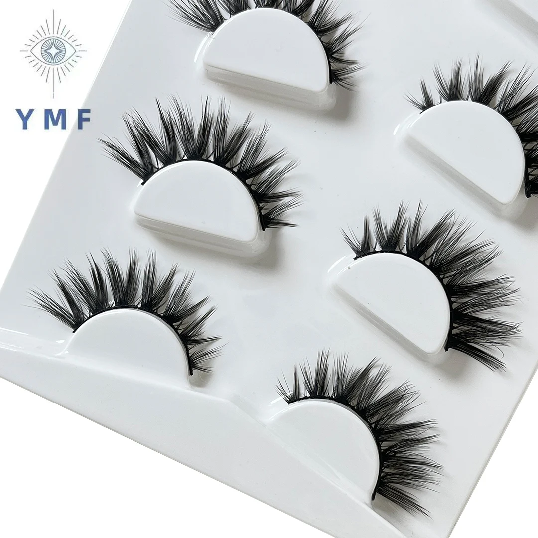 YMF New 4 Pairs Natural False Eyelashes Makeup 5d  Extension  Eyelashes for Beauty 5D-037