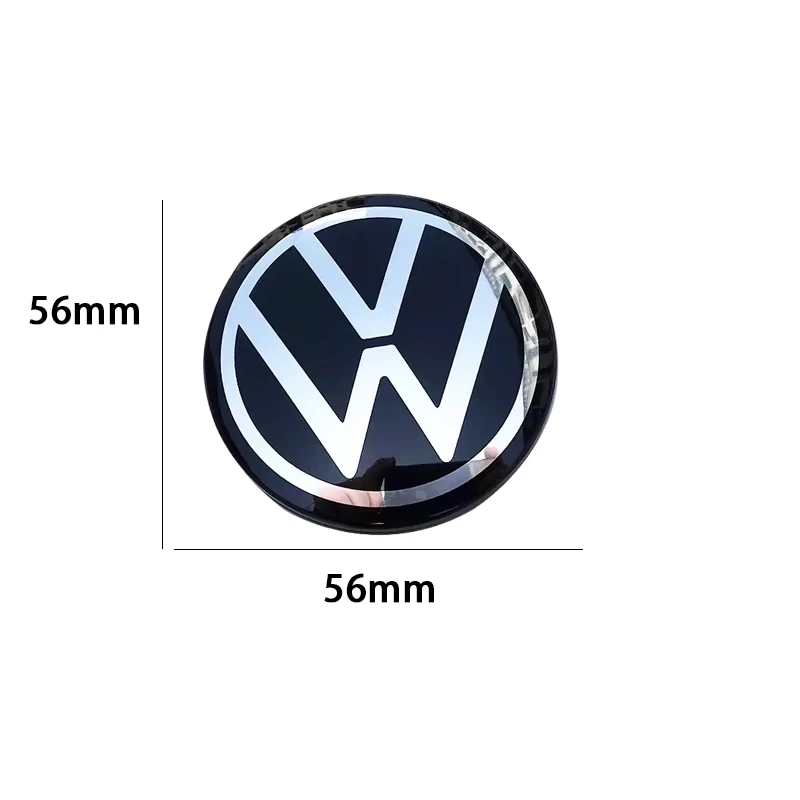 4Pcs 56mm Aluminum Emblem Car Wheel Center Hub Caps Sticker For VW GTI Polo Golf Passat Tiguan Arteon Touareg Taigo Caddy Jetta