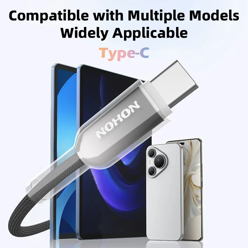 NOHON 1/2/4/6/8PCS Fast Charger Cable Compatible with iPhone 17/16/15 Samsung Huawei Xiaomi USB-C to Type C Charging Data Cable