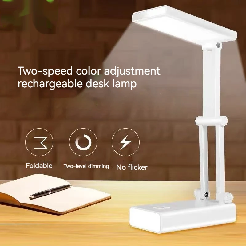 

Led Desk Lamp Soft Light Night Table Lamp Eye Protection Reading Light USB Rechargeable Led Lamp Folding Bedroom Lamps for Read