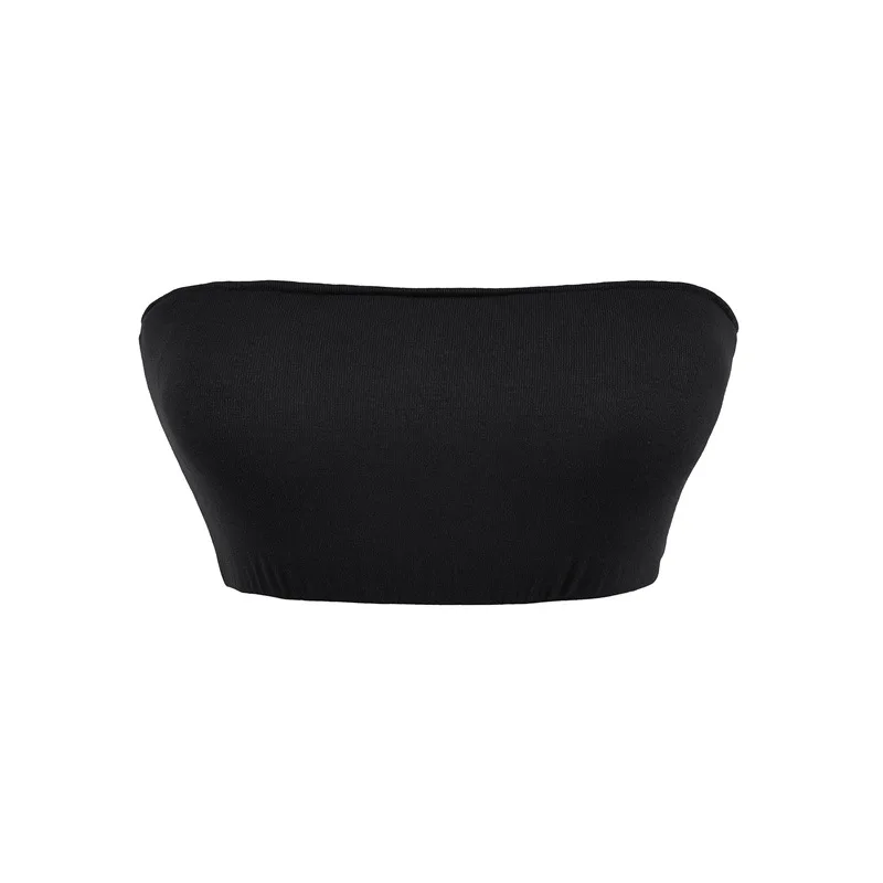 Pure Desire Women's Underwire Bra Camisole Top Summer American Style Tight-Fitting Versatile Short Style Hot Girl O-Neckline