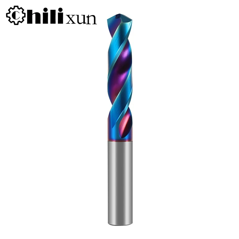 

HILIXUN Прецизионное сверло с бронзовым покрытием HRC55 с прямым хвостовиком для обработки металла из сплава нержавеющей стали