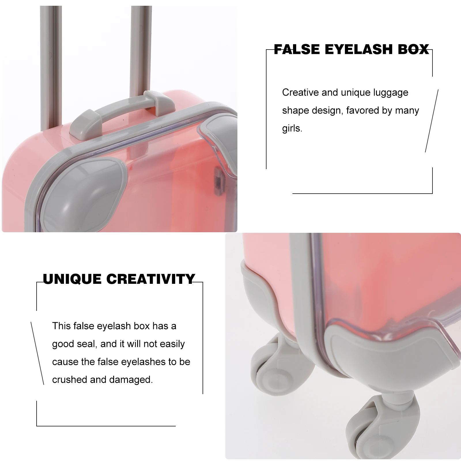 

Storage Box Plastic Lightweight Travel Organizer False Eyelash Case Container Empty Eyelash Box Good Seal Makeup