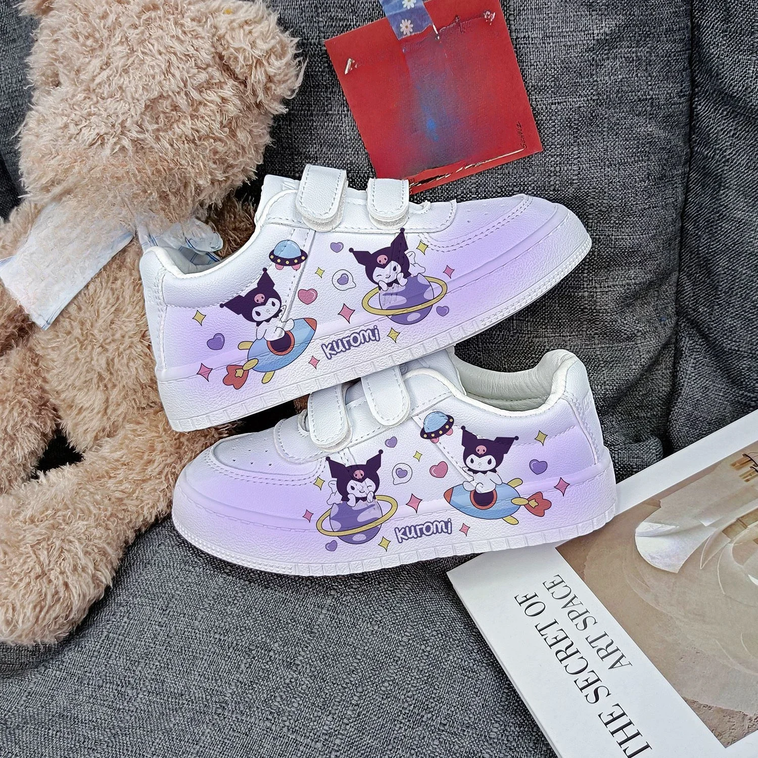 Cute cartoon Kuromi cute Casual shoes soft sports shoes for girlfriend gift EU size 25-38