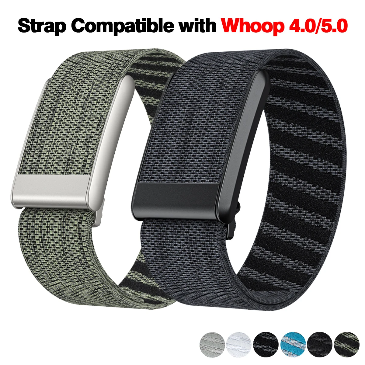 Nylon Sport Band Compatible with Whoop Band 4.0/5.0 Strap Men Women with Bumper Case, Breathable Nylon Adjustable Waterproof