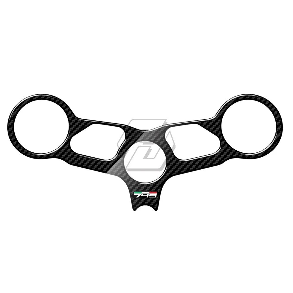 For Ducati 749 Models 3D Carbon-look Upper Triple Yoke Protector Tank Pad accessoires moto