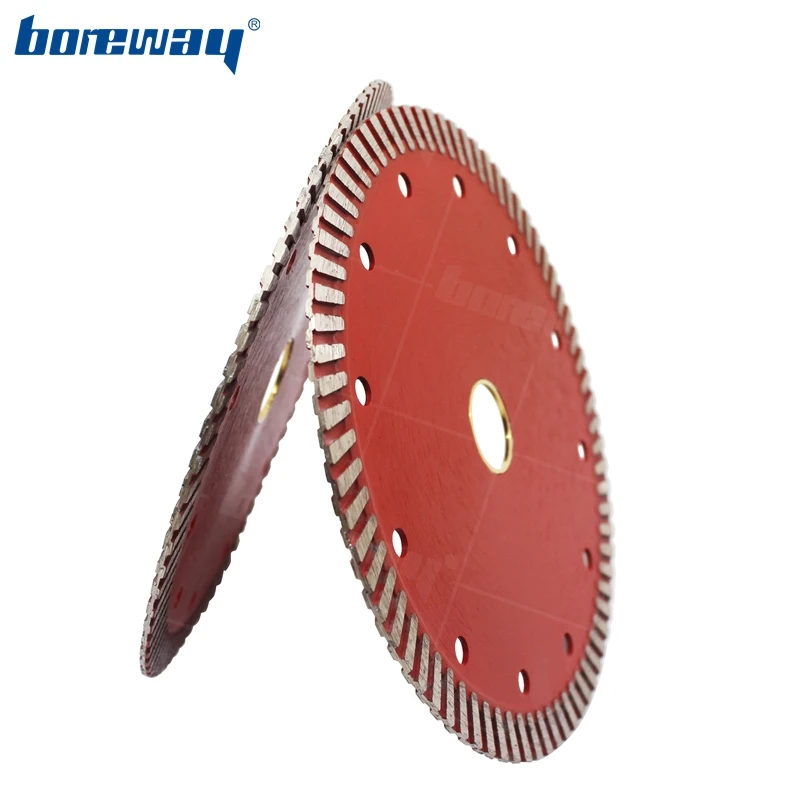 Boreway 1PC Dia125/150/180mm A Grade Diamond Continuous Cutting Disc Rim Diamond Saw Blade For Granite Processing Cutting Wheel