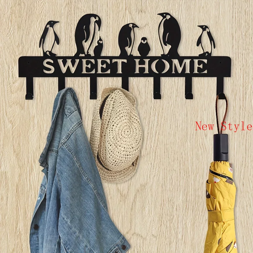 

Multi-Purpose Penguin Coat Hook Organizing Keys Clothes Towel Use Multi-functional Decorative Hangers Coat Rack Umbrella Holder