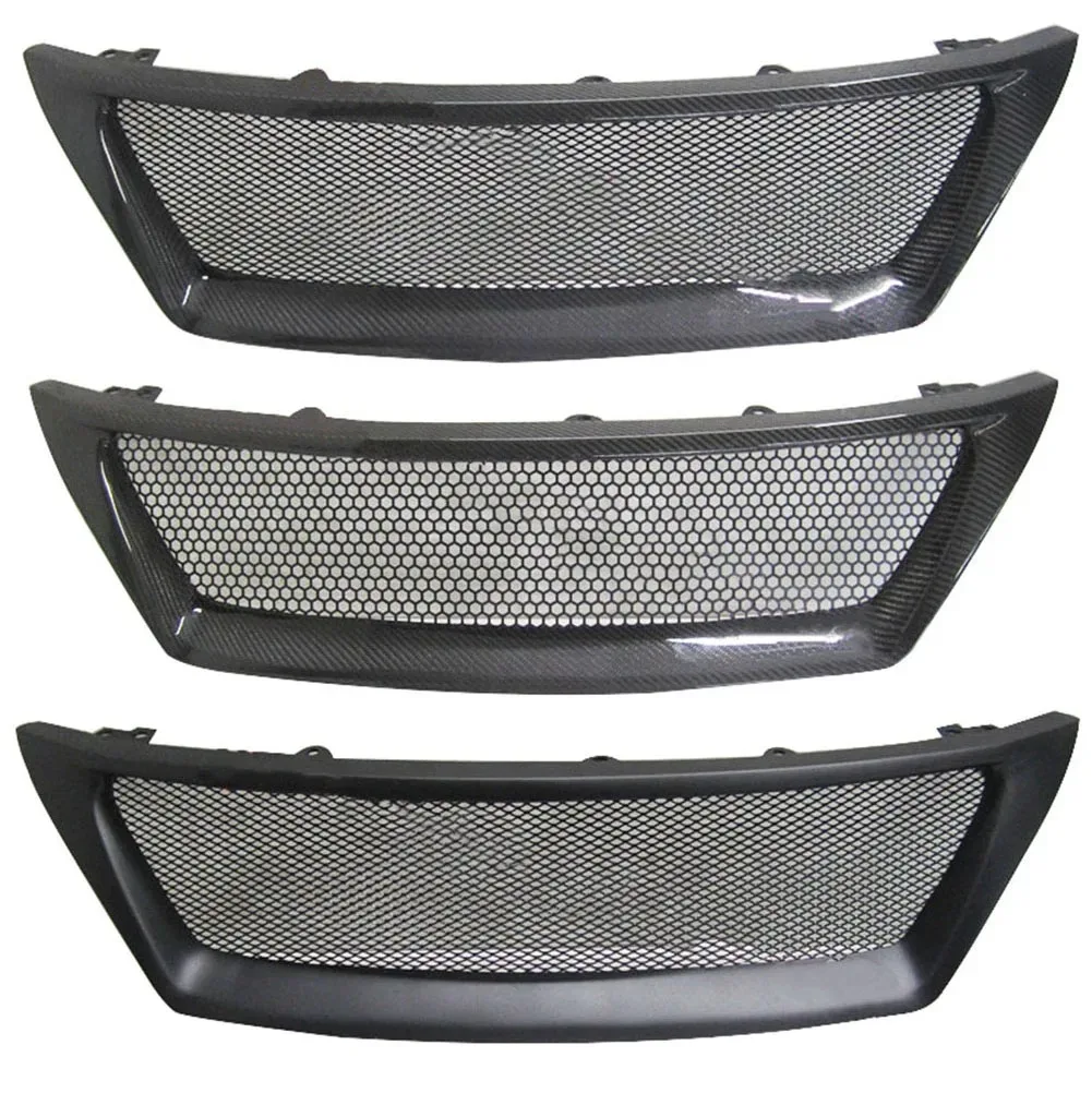 Car Front Bumper Center Grille Grill Refit For Lexus IS250C IS300C IS350C Coupe 2009-2011 Matt Black, Carbon Fiber 2 Doors