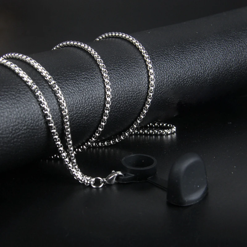 1pcs Universal Stainless Steel Electronic Cigarette Dust Cap Metal Necklace Chain with Silicone Anti Loss Protection Ring view 6