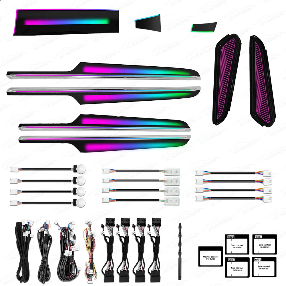 

64 Colors Dynamic Ambient Lighting For Porsche Macan 2014 - 2025 Interior LED Atmosphere Light Decoration Accessories